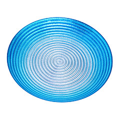 Image showing Blue dish isolated
