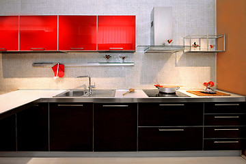 Image showing Contemporary kitchen counter