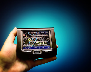 Image showing Gps in a man hand.