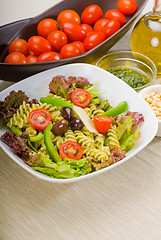 Image showing italian fusilli pasta salad