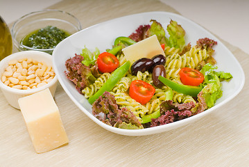 Image showing italian fusilli pasta salad