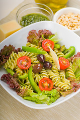 Image showing italian fusilli pasta salad