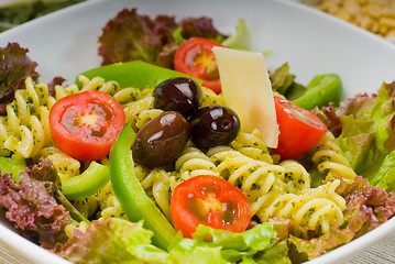 Image showing italian fusilli pasta salad