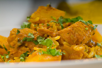 Image showing curry beef rice and potatoes