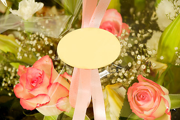 Image showing Flowers and blank lable