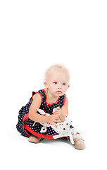 Image showing Little girl in studio