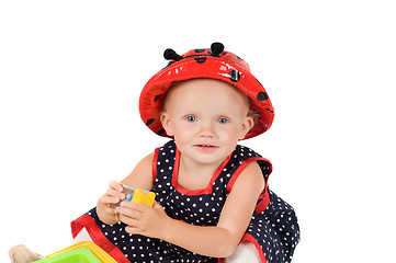 Image showing Little girl in studio