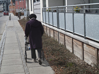 Image showing Disabled with walker