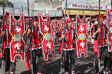 Image showing Philippines tribal warriors parade