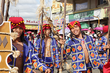 Image showing Tribal warriors parade Bukidnon Philippines