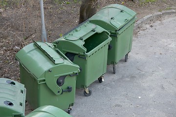 Image showing Dustbins