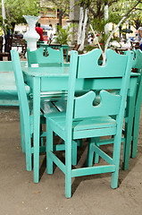 Image showing typical dining street cafe granada nicaragua