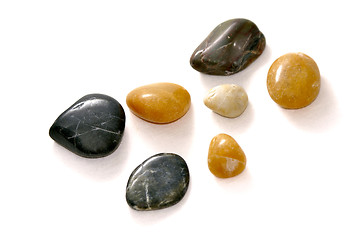Image showing polished stones on white