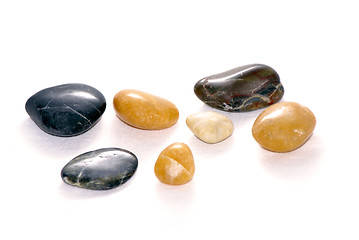 Image showing smooth stones on white