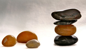 Image showing zen balanced polished stones