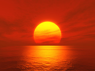 Image showing sunset