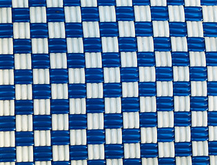 Image showing blue and white square patterned background