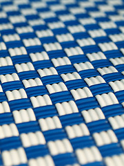 Image showing blue and white square patterned background