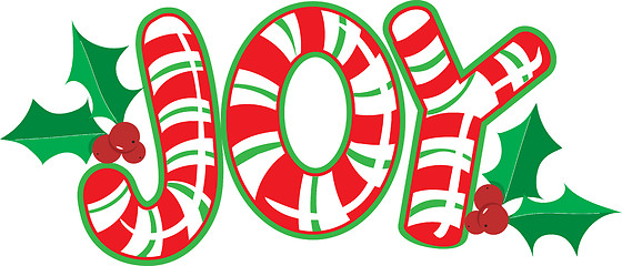 Image showing Joy Candy Cane