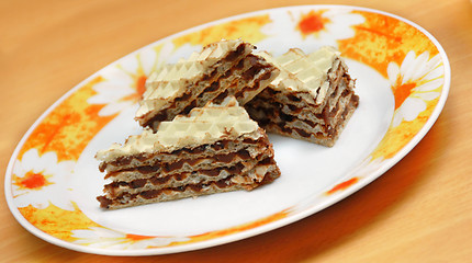 Image showing Sweet waffle cakes