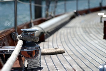 Image showing sail boat rope