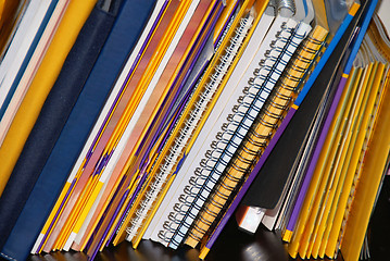 Image showing Notebooks on shelf