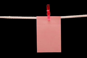 Image showing note hanging on a rope