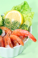 Image showing Grilled shrimps