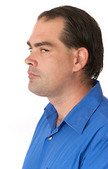 Image showing man looking out corner of eye