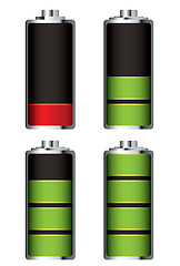 Image showing battery charge full and empty