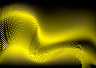 Image showing Virtual Wave yellow background