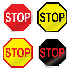 Image showing stop road sign variation