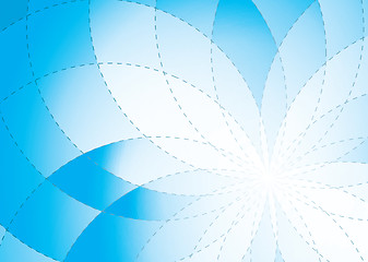 Image showing floral radiate background blue