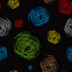 Image showing scribble ball color black