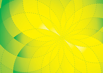 Image showing floral radiate background green
