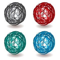 Image showing scribble abstract ball