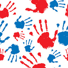 Image showing seamless hand prints pattern