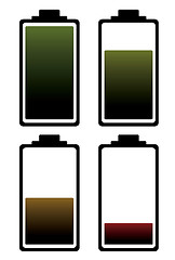 Image showing battery charge color icon