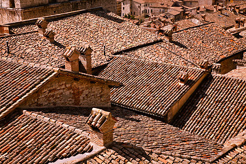 Image showing Roofs of Gubbio Italy