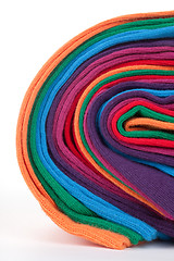 Image showing Clew of colorful cotton textile fabric