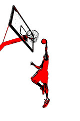 Image showing Basketball Slam Dunk