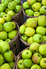 Image showing Green Apples In Bushels