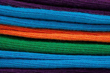 Image showing Close up of colorful cotton textile fabric