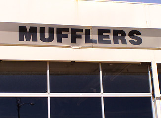 Image showing Sign: Mufflers.