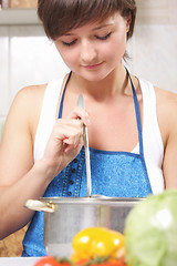 Image showing Cooking woman