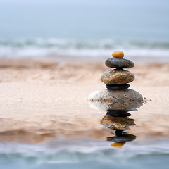 Image showing Smooth Stacked Stones