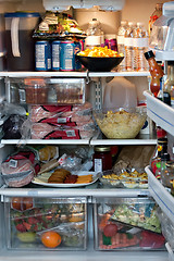 Image showing Fully Stocked Refrigerator