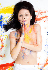 Image showing Colorful beauty woman