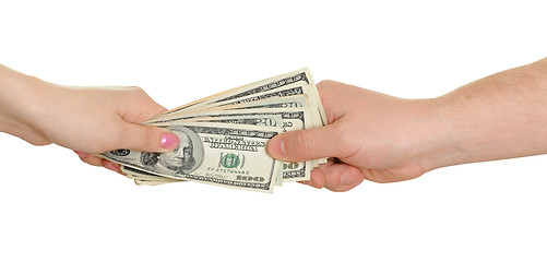 Image showing hands with moneys