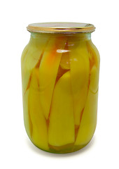 Image showing Jar of bell peppers